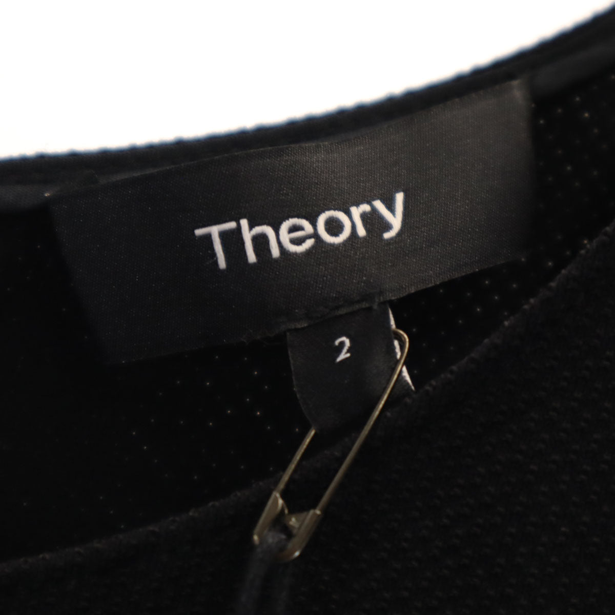 未使用 theory セオリー ノースリーブ ワンピース 2 ブラック レディース