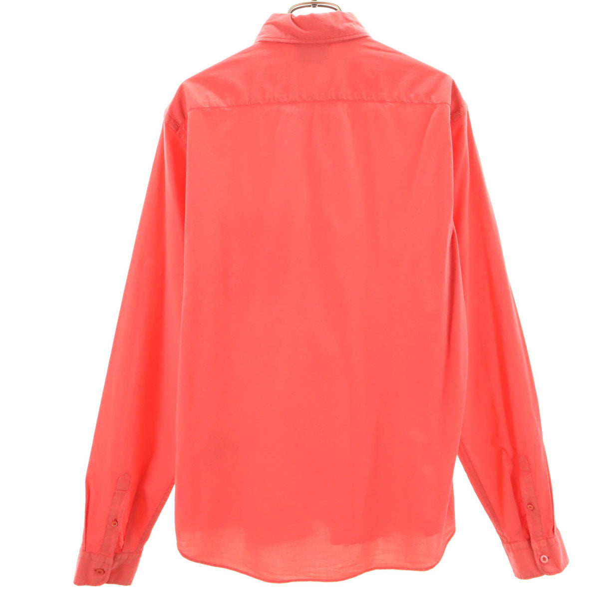 PRADA プラダ 長袖 ボタンダウンシャツ 41 レッド メンズ