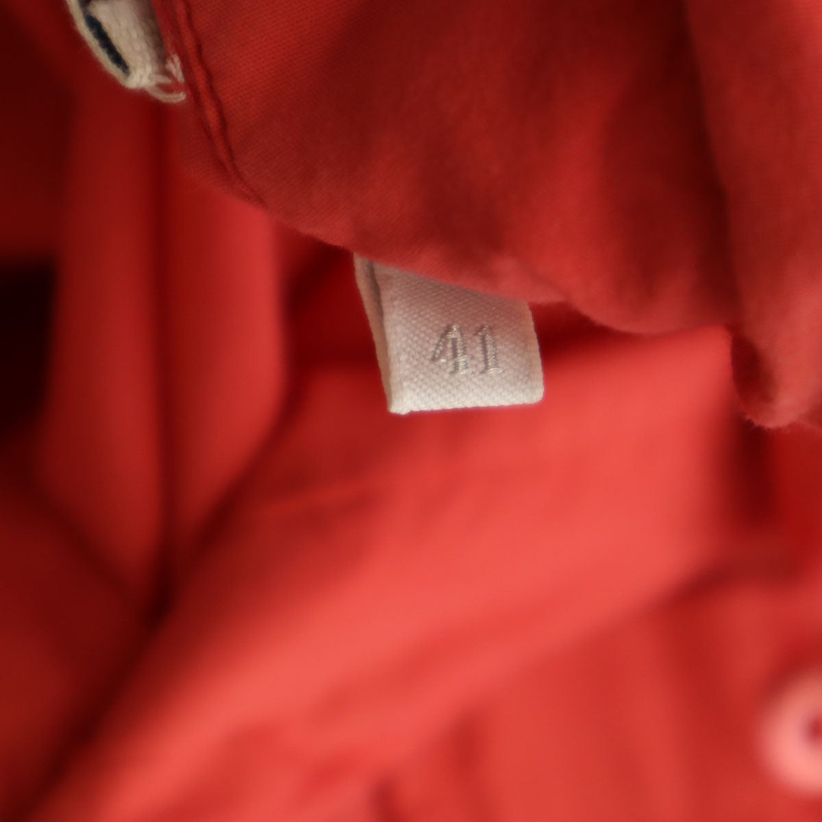 PRADA プラダ 長袖 ボタンダウンシャツ 41 レッド メンズ