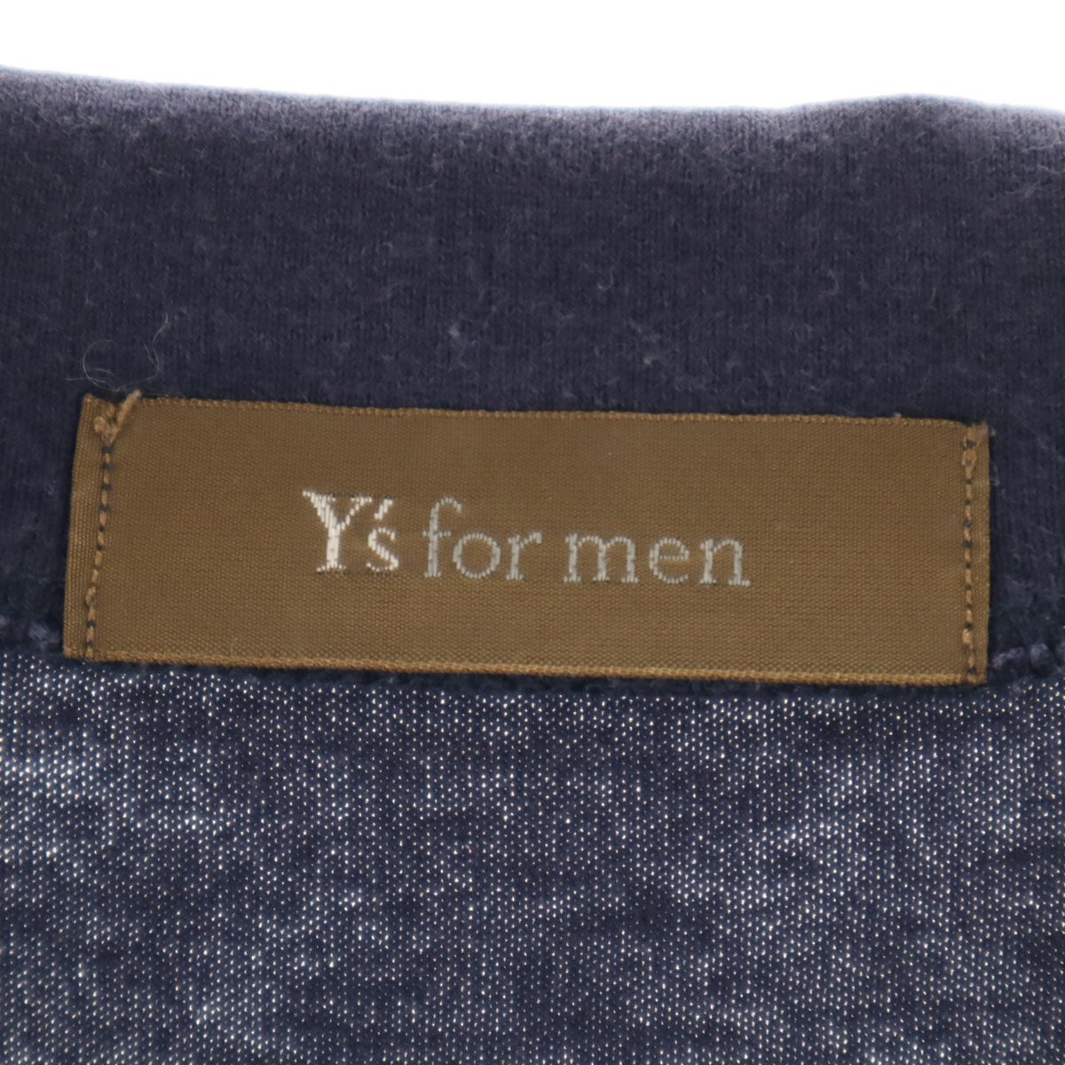 Y’s for men ワイズフォーメン 長袖 天竺ジャージー生地 ポロシャツ ネイビー メンズ