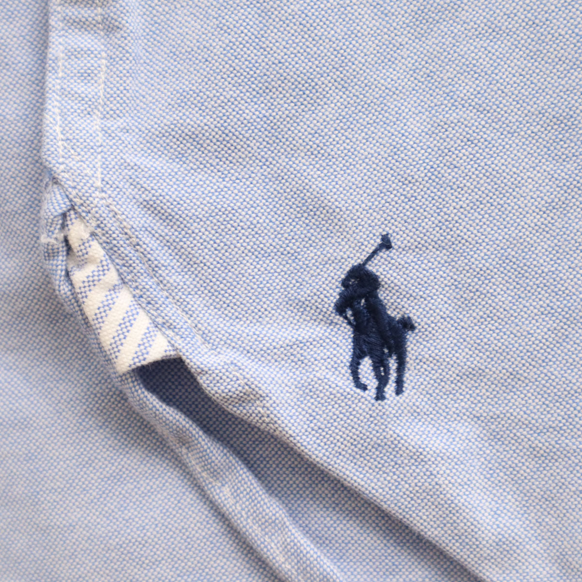 RALPH LAUREN ラルフローレン 半袖 ボタンダウンシャツ L ネイビー系 オックスフォード メンズ