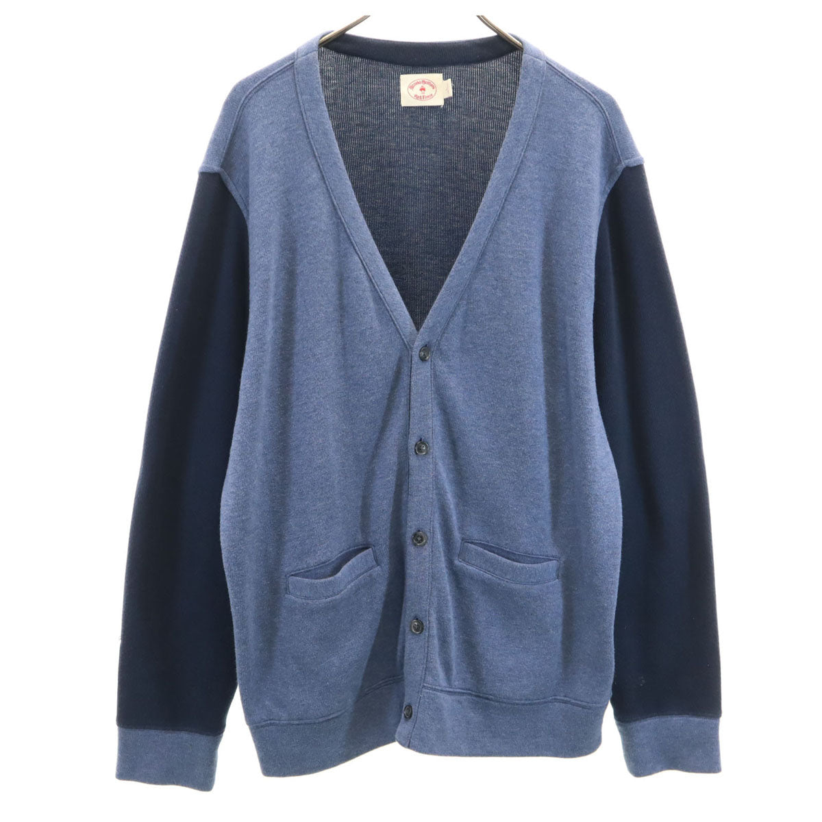 Brooks Brothers ブルックスブラザーズ 長袖 Vネック ニットカーディガン L ネイビー メンズ