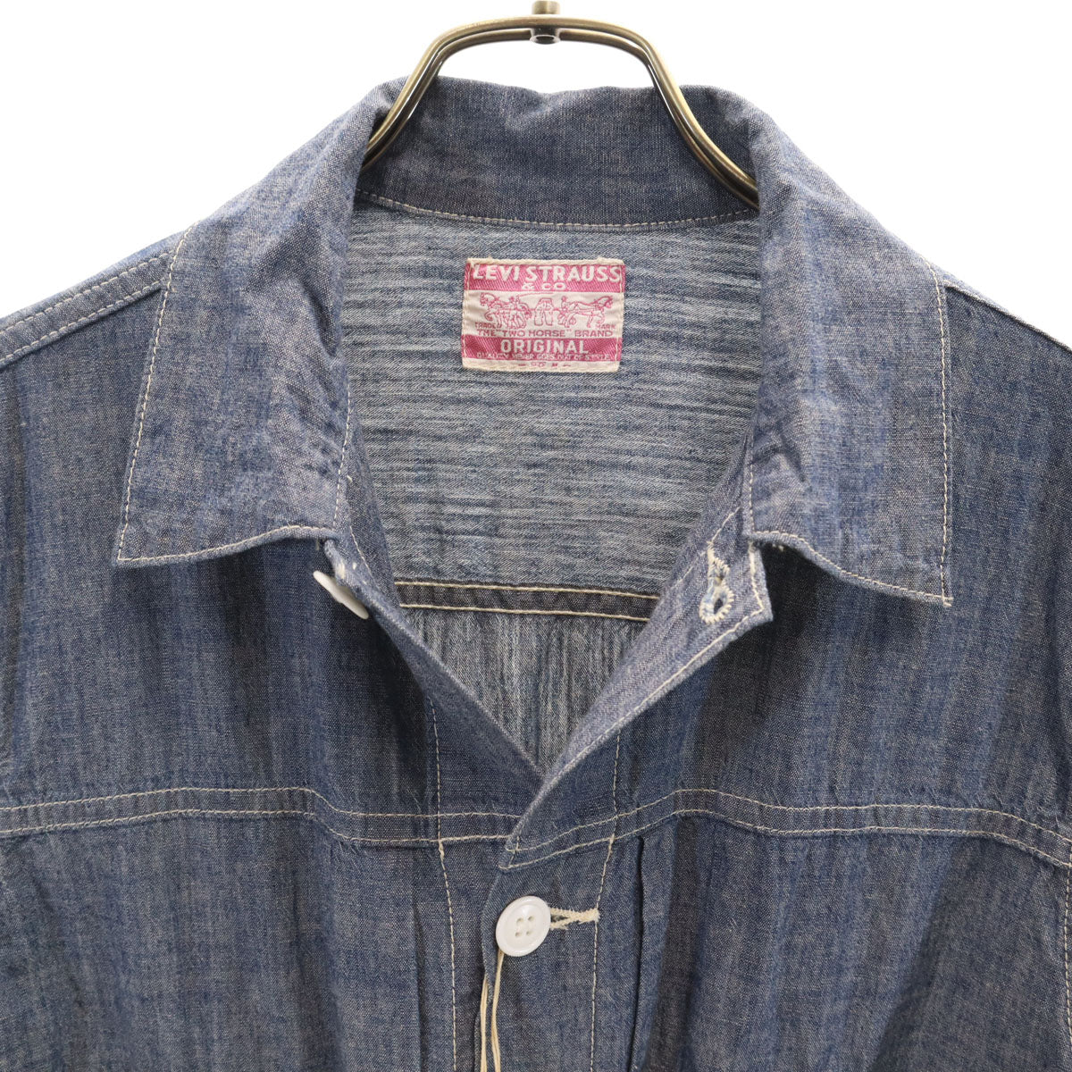 未使用 Levi's リーバイス シャンブレー デニムジャケット M ネイビー系 ジージャン メンズ
