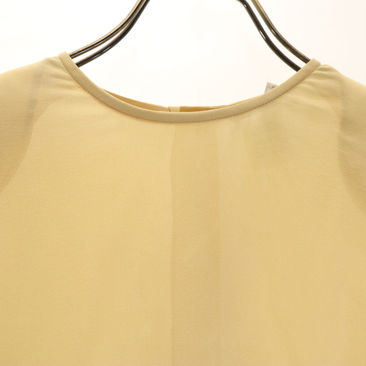 GIORGIO ARMANI ジョルジオアルマーニ 80s 90s イタリア製 シルク100% オールド 長袖 2点セット ブラウス 38/40 イエロー系 レディース
