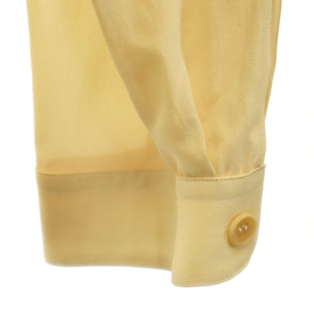 GIORGIO ARMANI ジョルジオアルマーニ 80s 90s イタリア製 シルク100% オールド 長袖 2点セット ブラウス 38/40 イエロー系 レディース