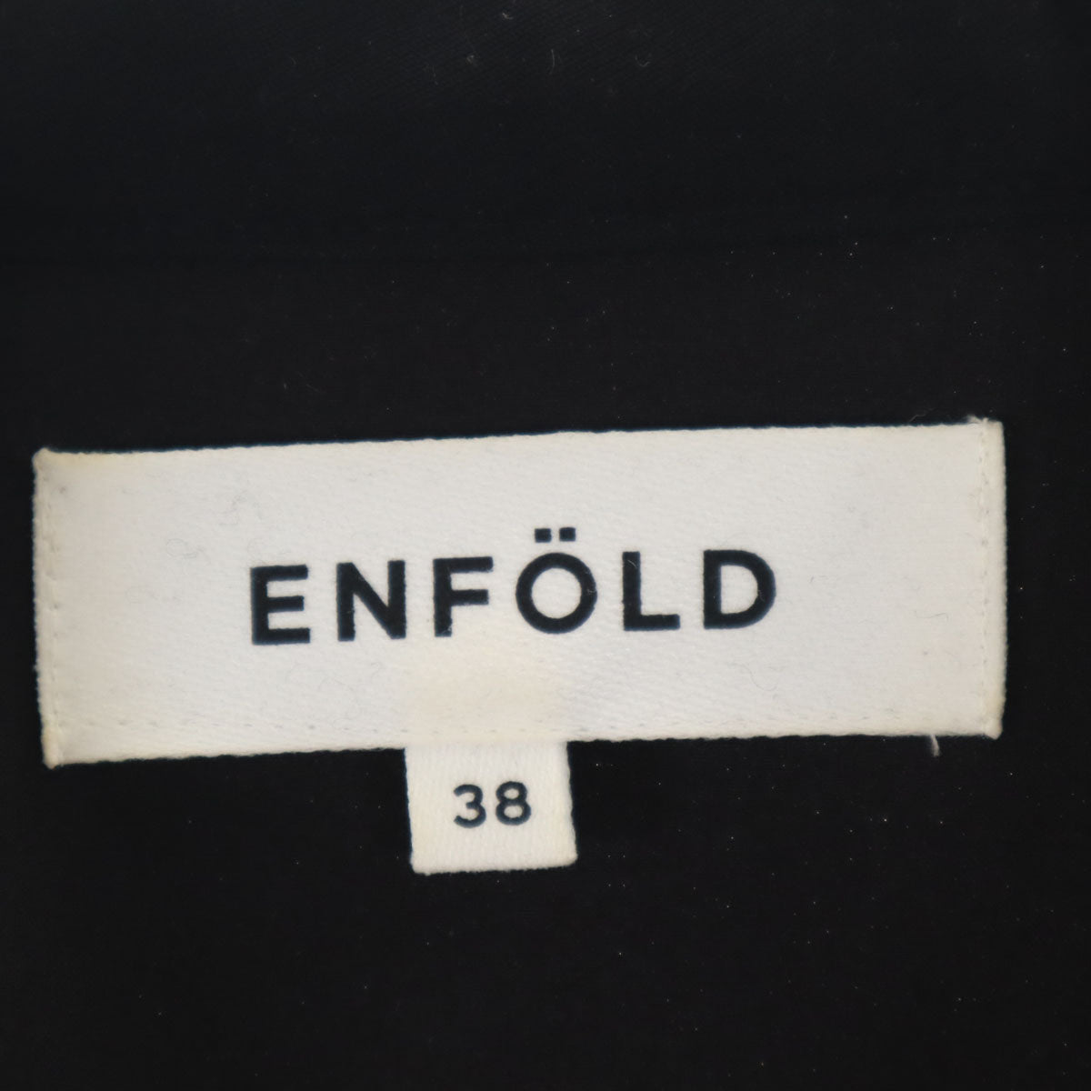 ENFOLD エンフォルド 長袖 アシンメトリー ブラウス 38 ブラック レディース