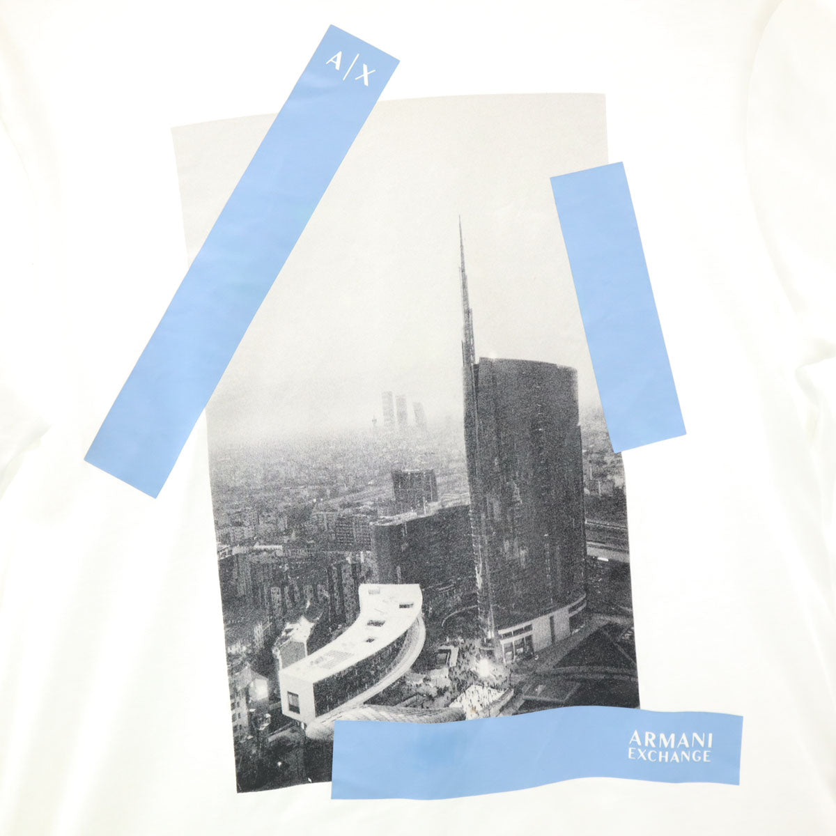 ARMANI EXCHANGE アルマーニエクスチェンジ フォトプリント 半袖 Tシャツ S ホワイト メンズ