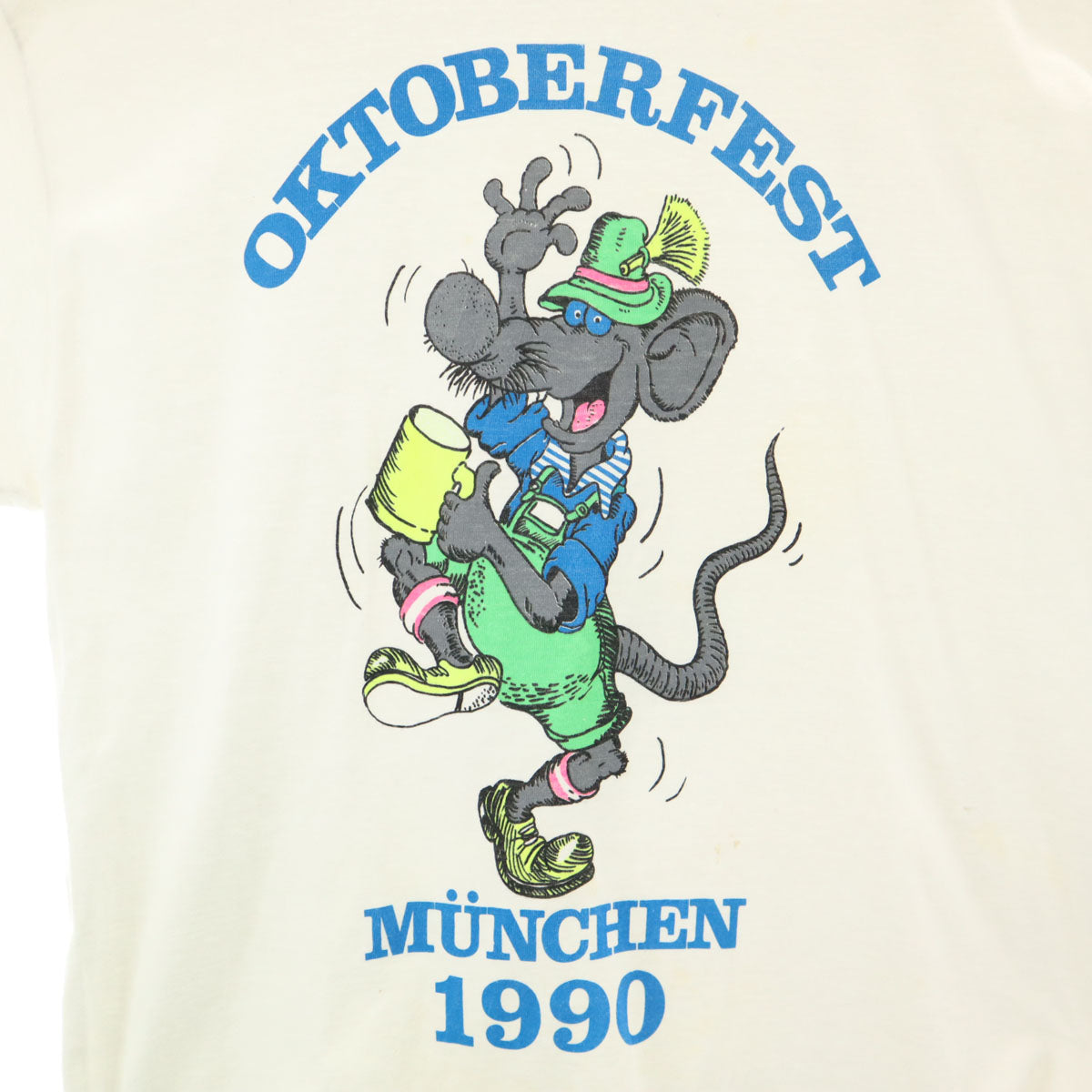 R.A.M BRAND 90s オールド ネズミ 半袖 Tシャツ M ホワイト シングルステッチ アニマル メンズ