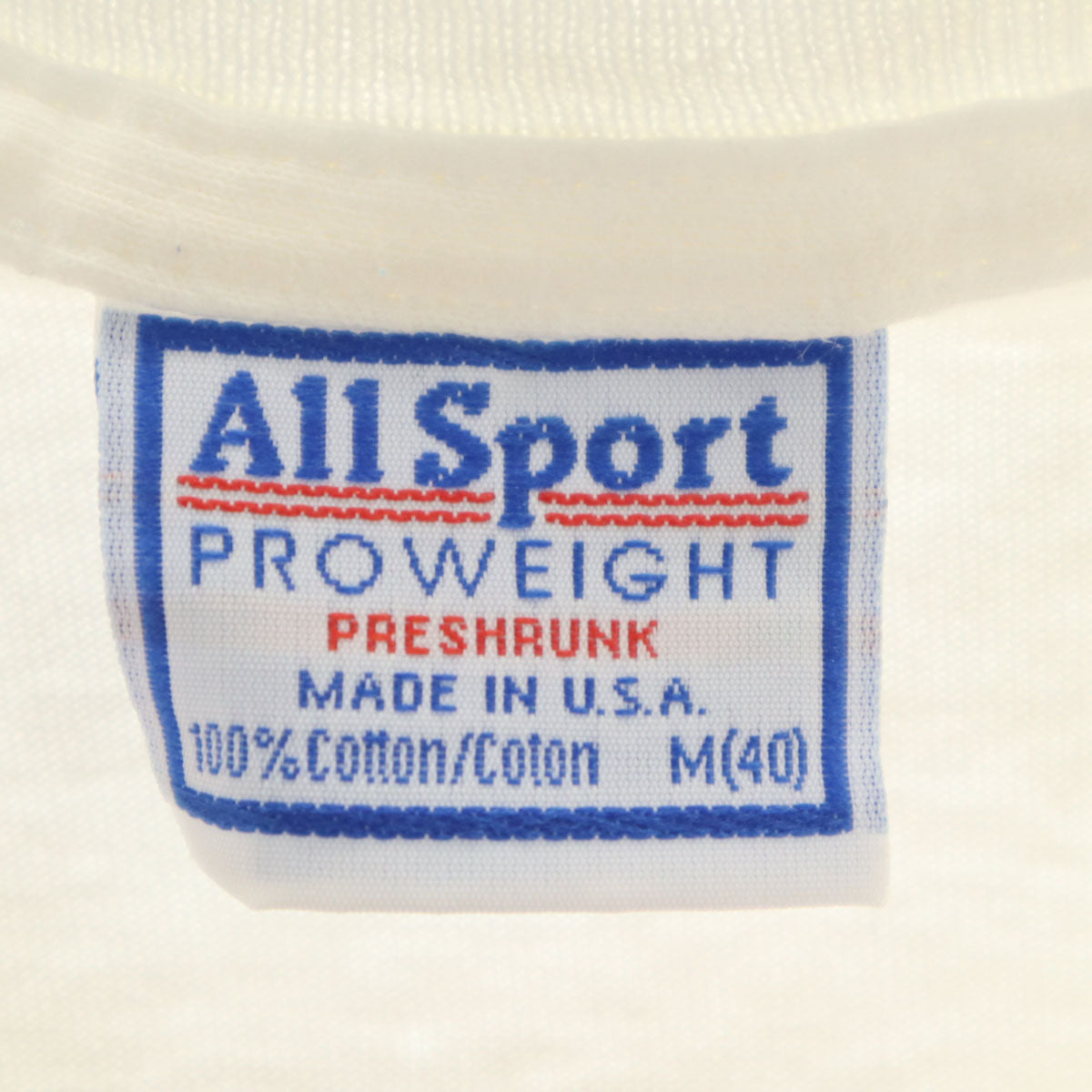 ALL SPORTS オールスポーツ 90s USA製 オールド 牛 半袖 Tシャツ M ホワイト シングルステッチ アニマル メンズ