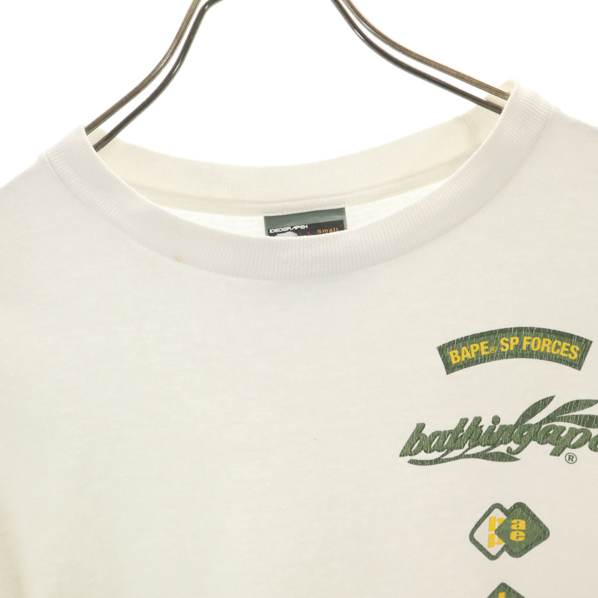 BAPE ベイプ 日本製 半袖 Tシャツ M ホワイト アベイシングエイプ メンズ