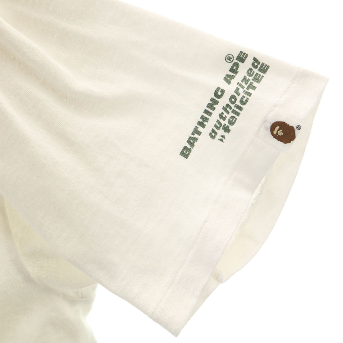 BAPE ベイプ 日本製 半袖 Tシャツ M ホワイト アベイシングエイプ メンズ