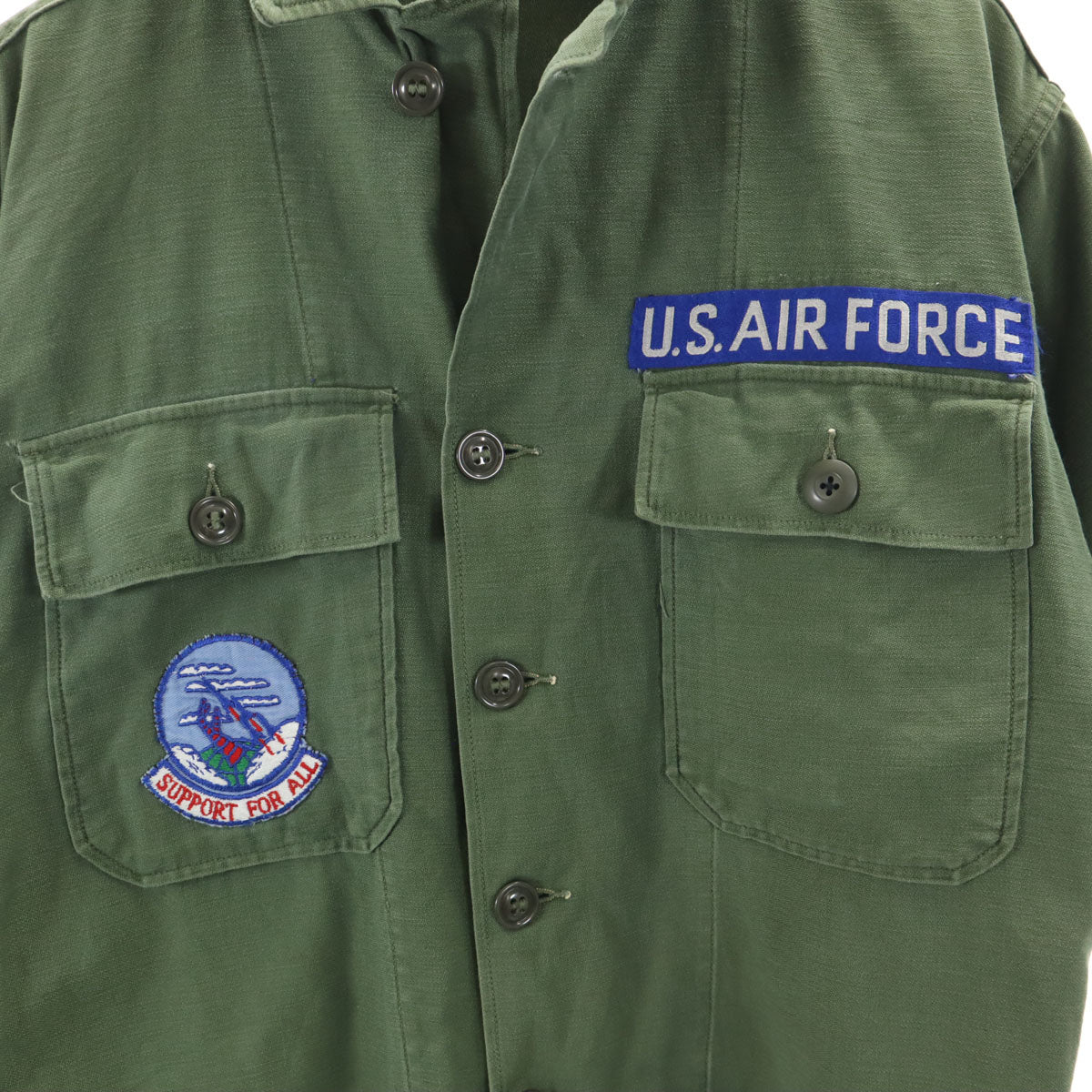 U.S.AIR FORCE 半袖 ミリタリーシャツ カーキ メンズ