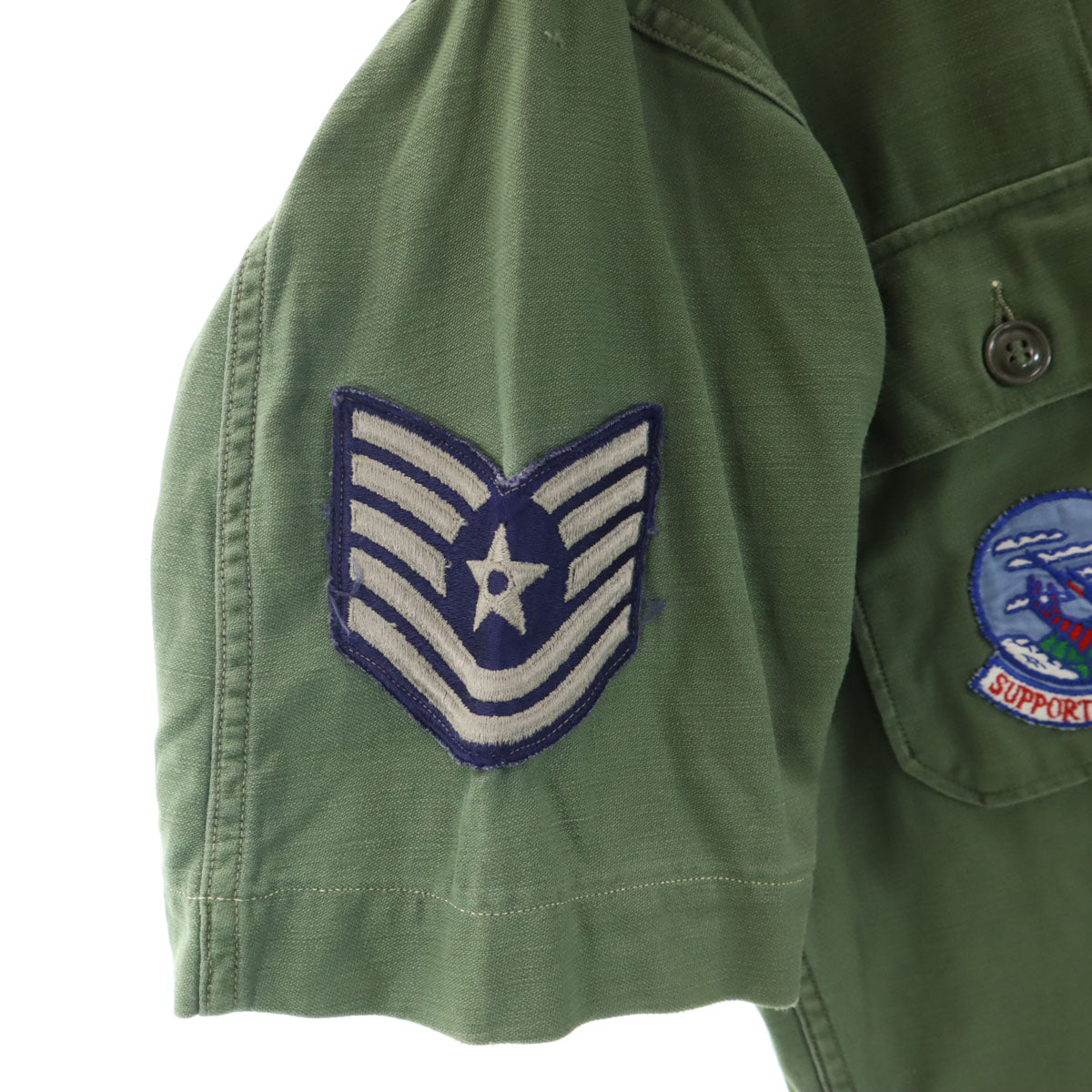 U.S.AIR FORCE 半袖 ミリタリーシャツ カーキ メンズ