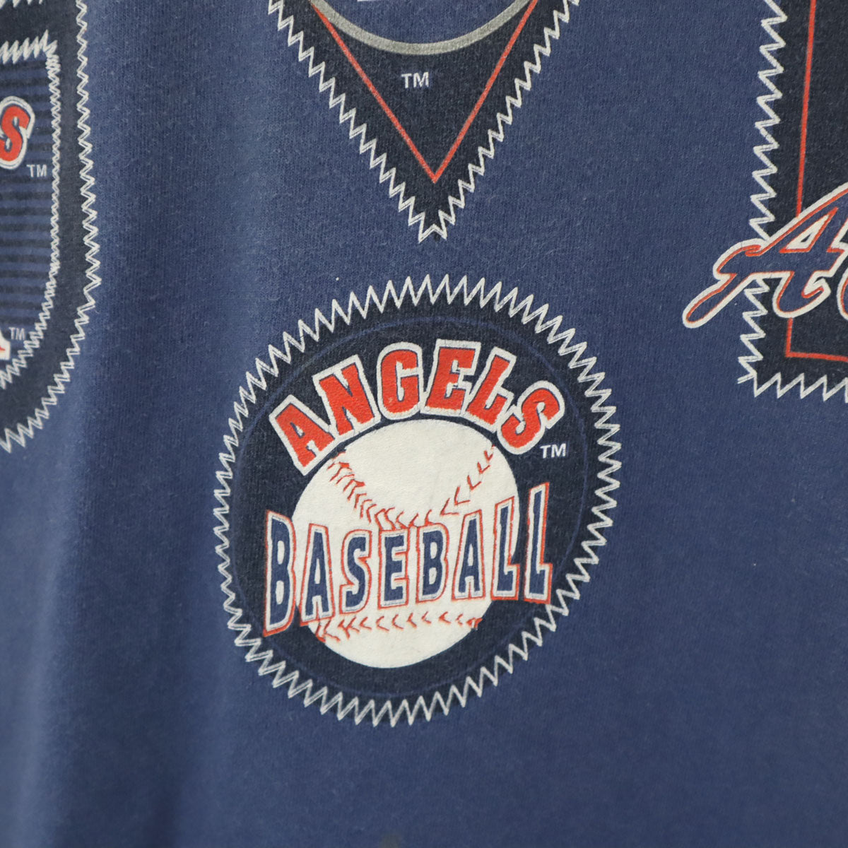 TEAM RATED 90s USA製 オールド California Angels 半袖 Tシャツ L ネイビー シングルステッチ メンズ