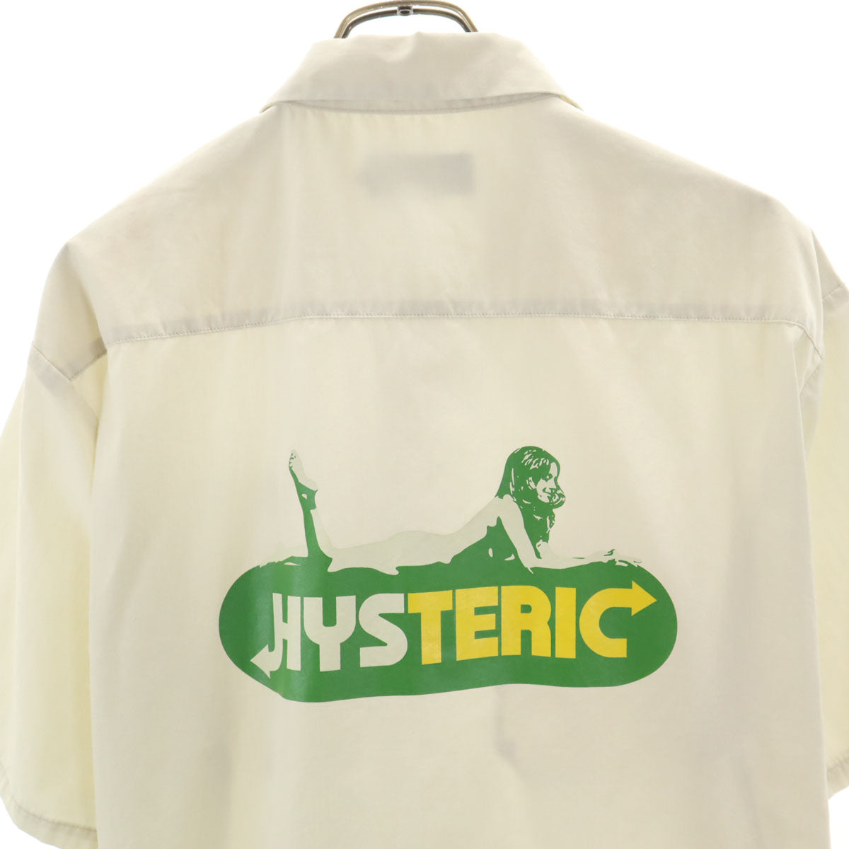 HYSTERIC ヒステリック 日本製 半袖 ボウリングシャツ L ベージュ ヒステリックグラマー メンズ