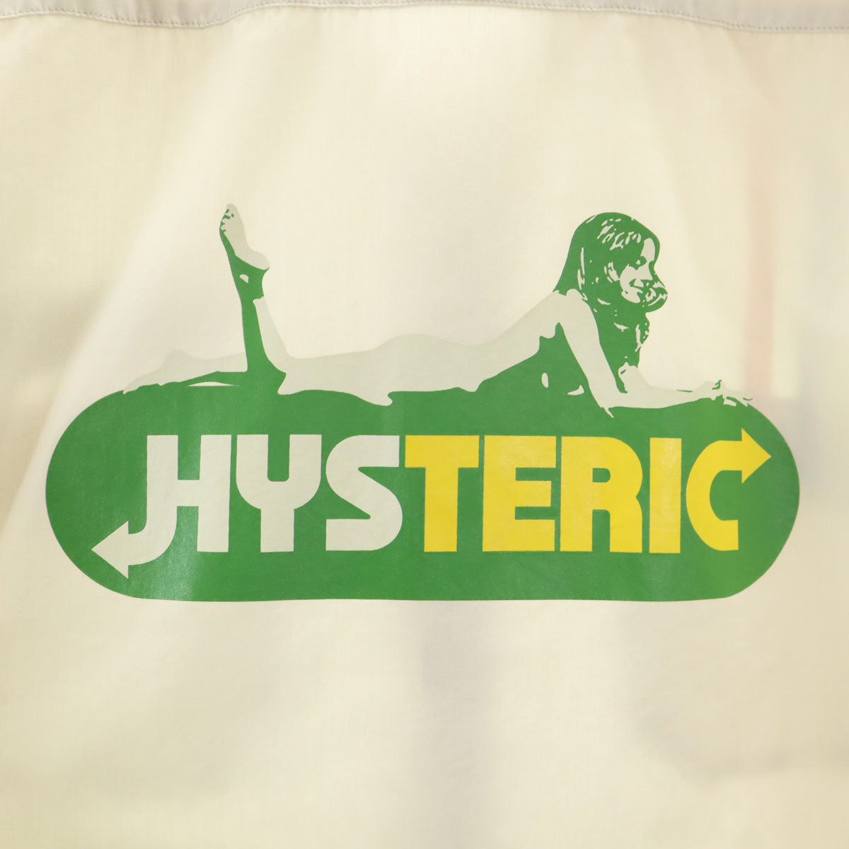 HYSTERIC ヒステリック 日本製 半袖 ボウリングシャツ L ベージュ ヒステリックグラマー メンズ