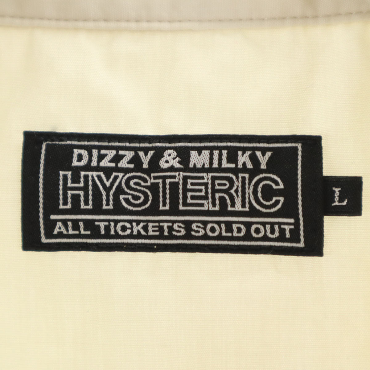 HYSTERIC ヒステリック 日本製 半袖 ボウリングシャツ L ベージュ ヒステリックグラマー メンズ