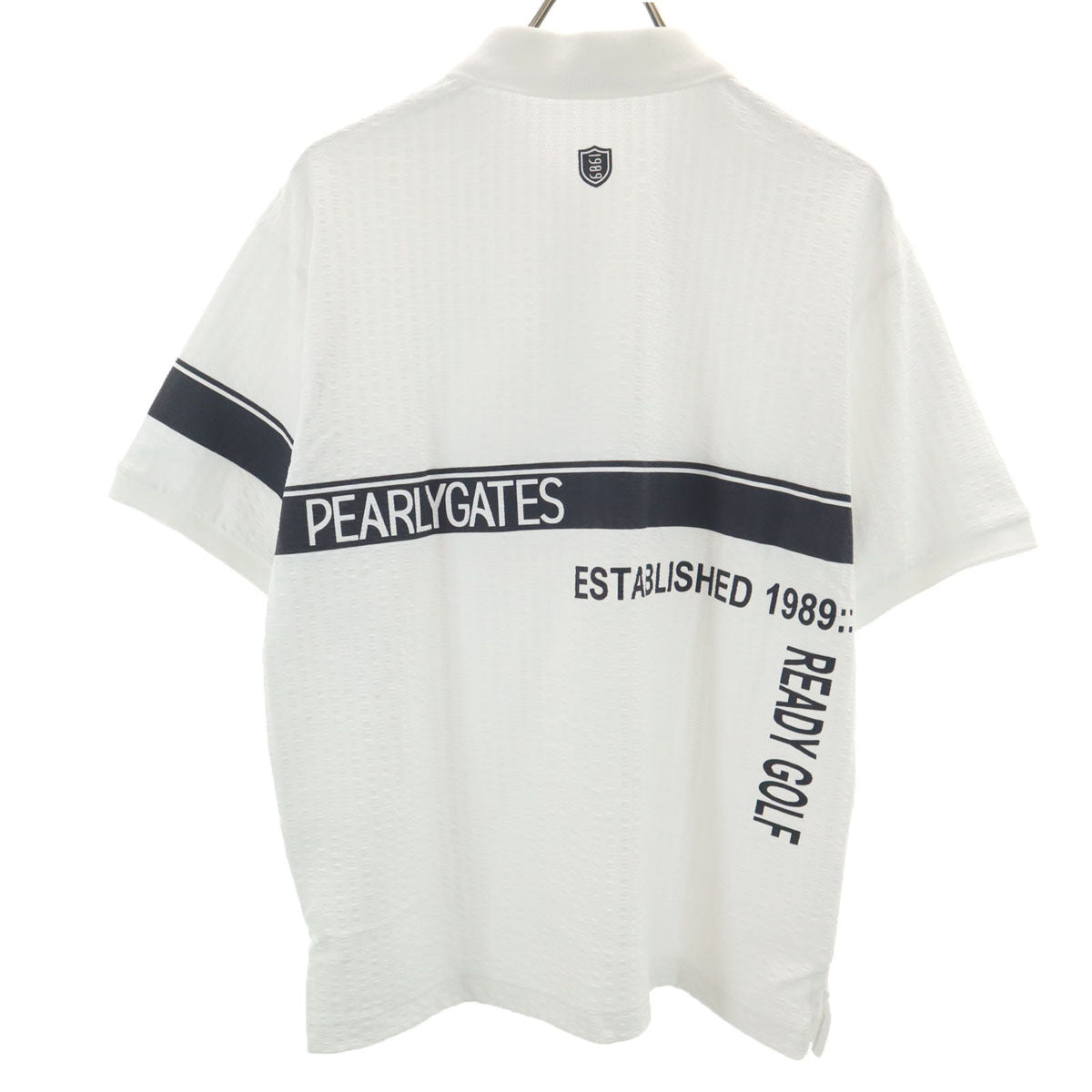 PEARLY GATES パーリーゲイツ 日本製 ゴルフ 半袖 ポロシャツ 4 ホワイト メンズ