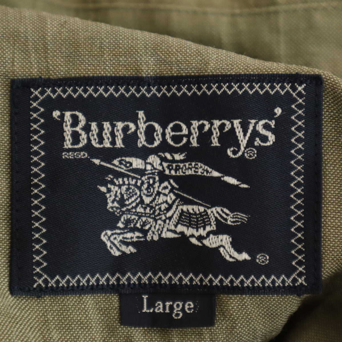 Burberrys バーバリーズ 90s リネン オールド 半袖 ミリタリーシャツ L オリーブ系 メンズ