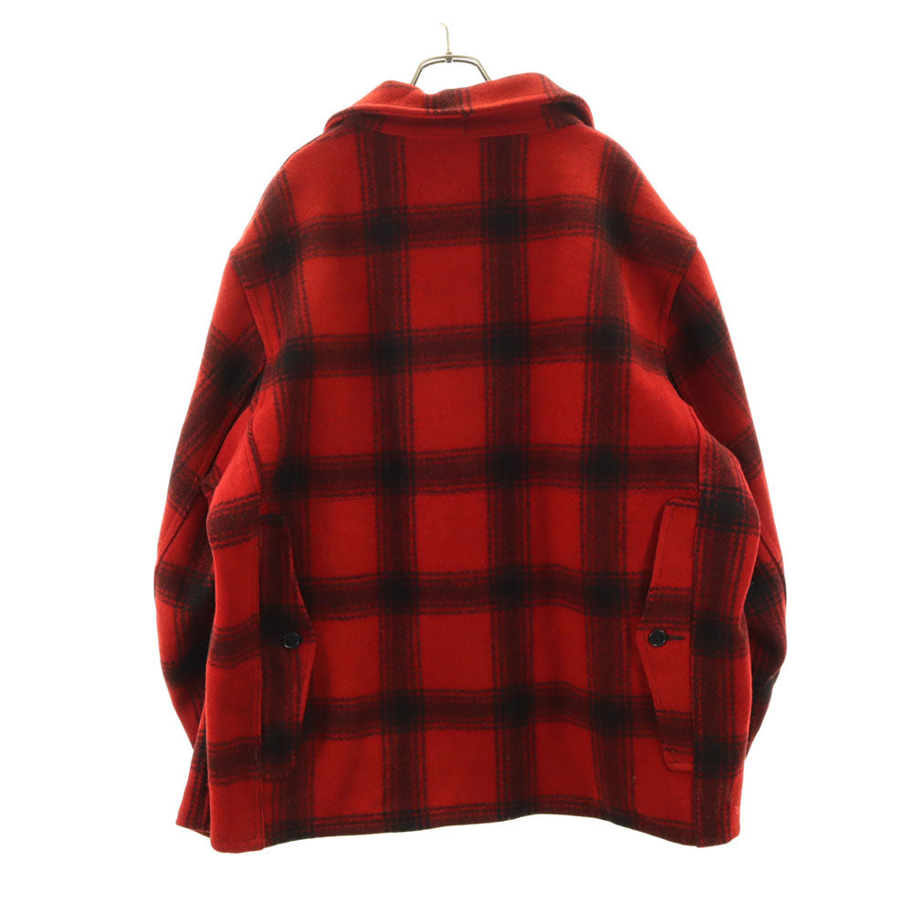 VINTAGE ヴィンテージ 40s 50s ハンドウォーマーポケット マッキーノ バッファローチェック柄 ウール ハンティングジャケット レッド メンズ