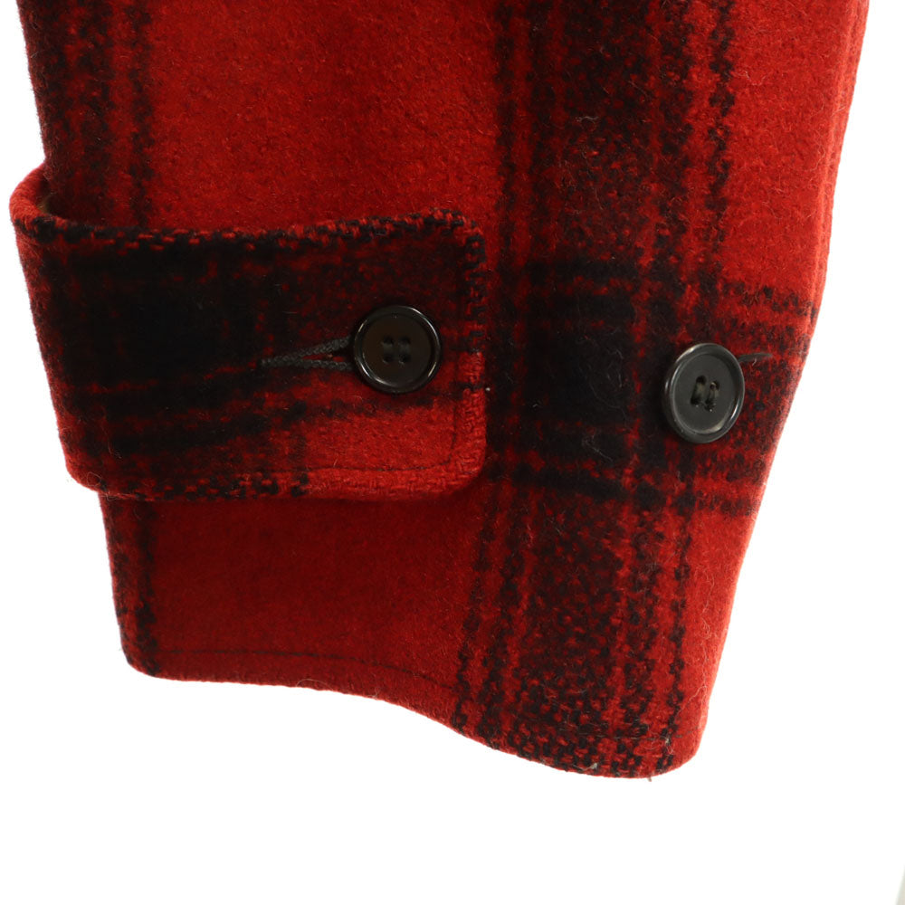 VINTAGE ヴィンテージ 40s 50s ハンドウォーマーポケット マッキーノ バッファローチェック柄 ウール ハンティングジャケット レッド メンズ