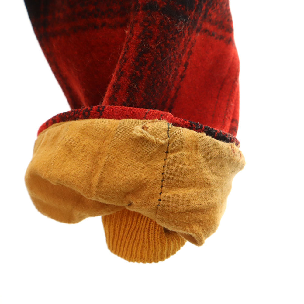 VINTAGE ヴィンテージ 40s 50s ハンドウォーマーポケット マッキーノ バッファローチェック柄 ウール ハンティングジャケット レッド メンズ