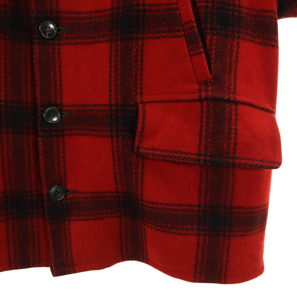 VINTAGE ヴィンテージ 40s 50s ハンドウォーマーポケット マッキーノ バッファローチェック柄 ウール ハンティングジャケット レッド メンズ