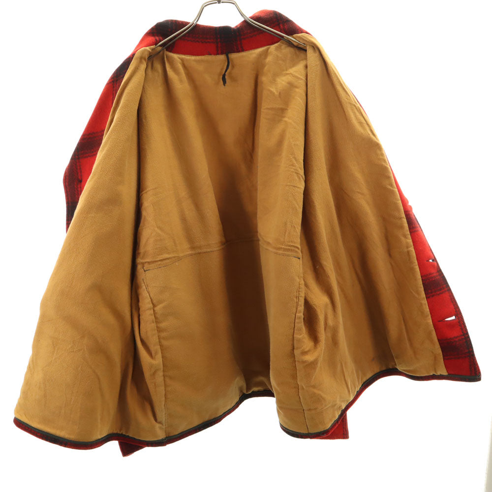 VINTAGE ヴィンテージ 40s 50s ハンドウォーマーポケット マッキーノ バッファローチェック柄 ウール ハンティングジャケット レッド メンズ