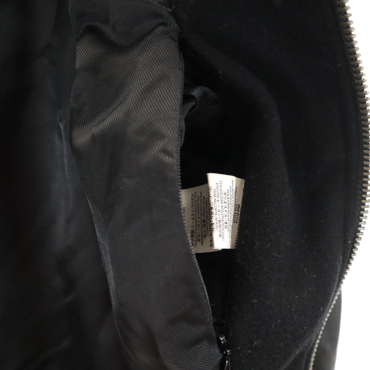 ARMANI EXCHANGE アルマーニエクスチェンジ 羊革レザー切替 フーデッド スタジャン S ブラック メンズ