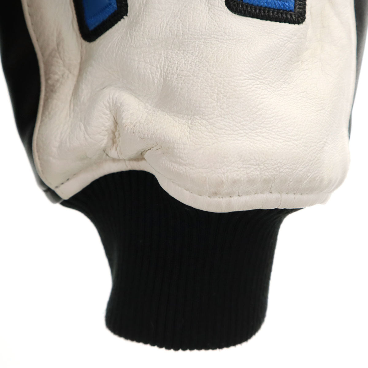 Supreme シュプリーム 20FW スマーフ コラボ 羊革レザー バーシティ ジャケット L ブラック x The Smurfs 中綿 メンズ