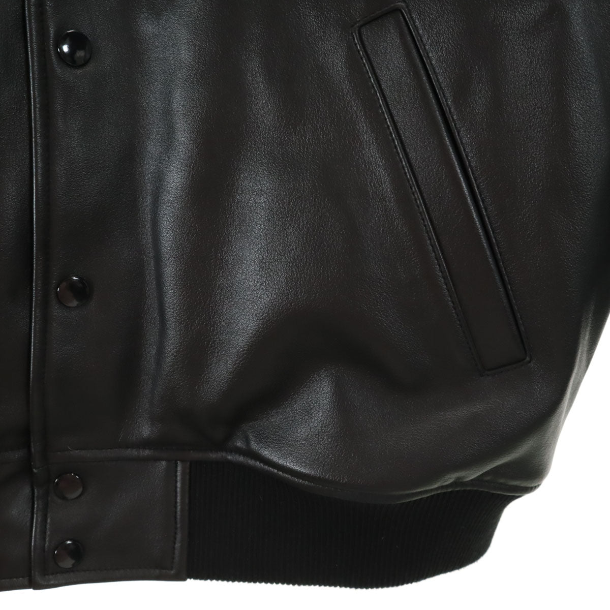 Supreme シュプリーム 20FW スマーフ コラボ 羊革レザー バーシティ ジャケット L ブラック x The Smurfs 中綿 メンズ