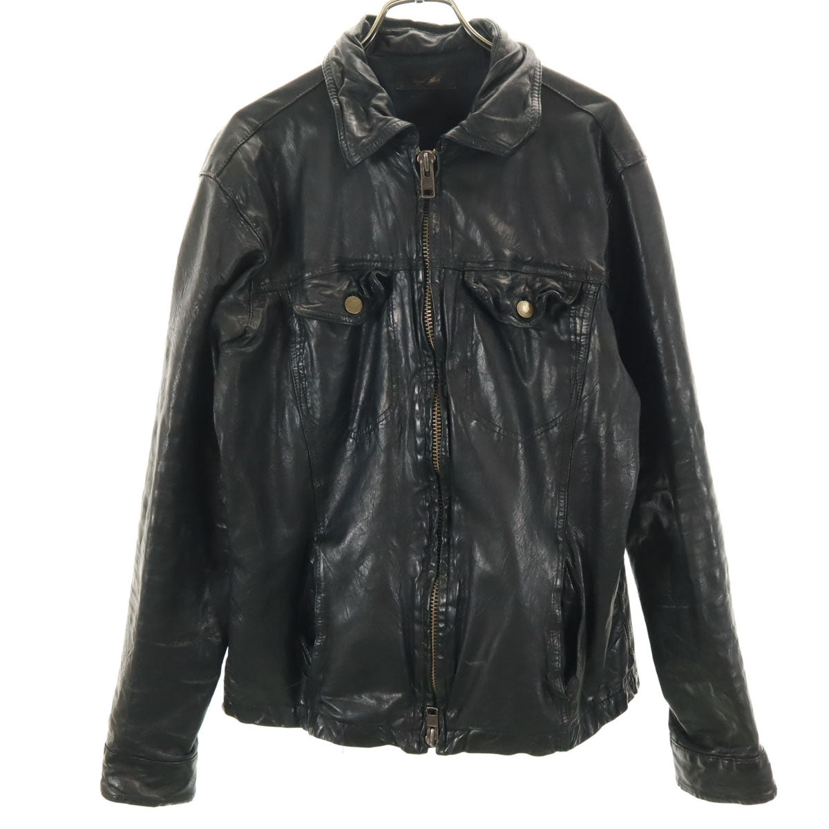 ロイヤルフラッシュ 羊革 レザージャケット L ブラック メンズ