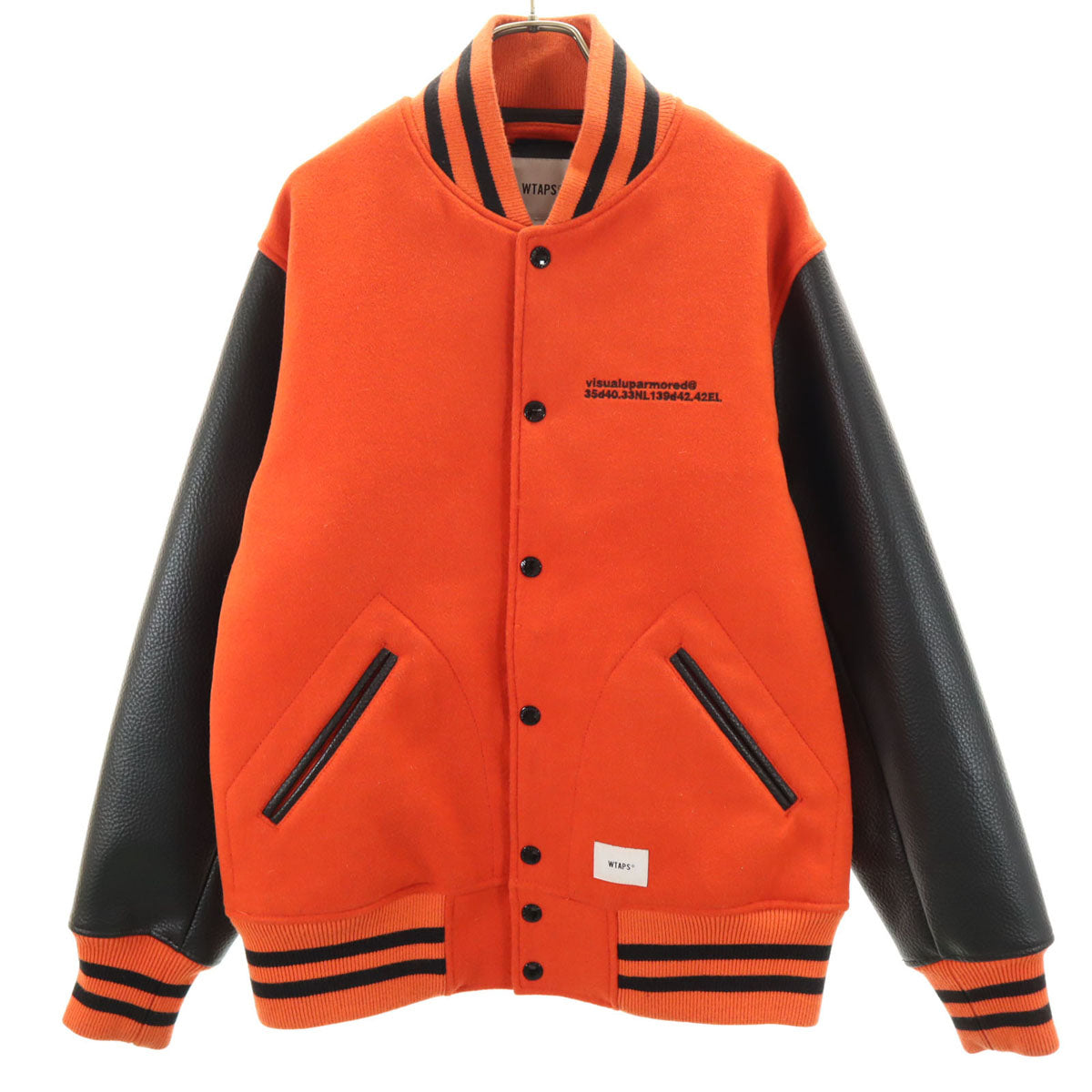 WTAPS ダブルタップス 18AW バックロゴ メルトン スタジャン 2 オレンジ 中綿 182BRDT-JKM04 メンズ