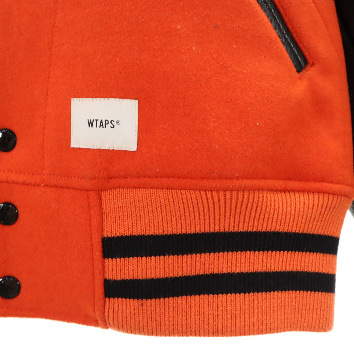 WTAPS ダブルタップス 18AW バックロゴ メルトン スタジャン 2 オレンジ 中綿 182BRDT-JKM04 メンズ