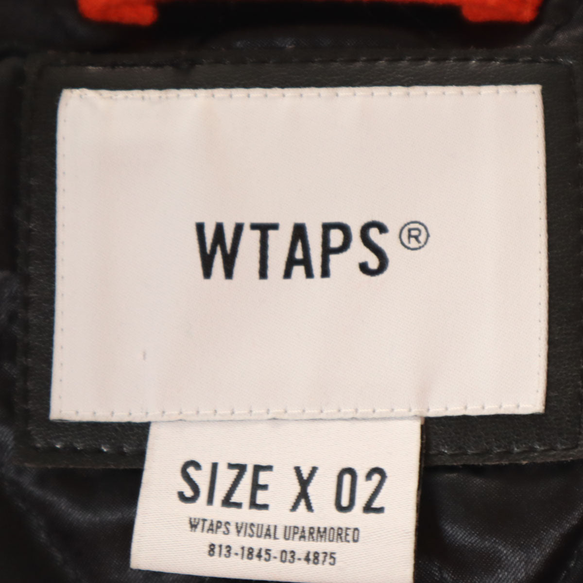 WTAPS ダブルタップス 18AW バックロゴ メルトン スタジャン 2 オレンジ 中綿 182BRDT-JKM04 メンズ