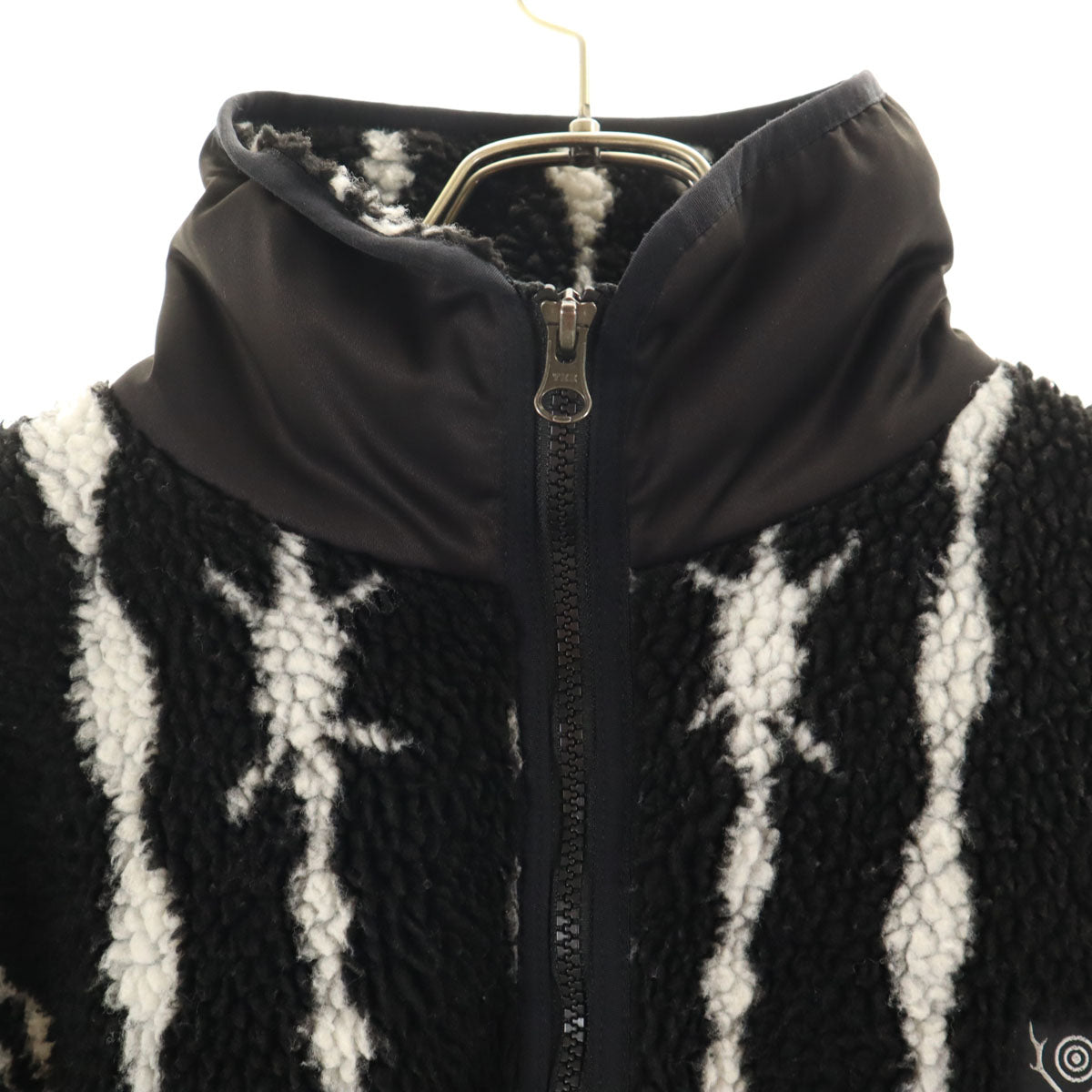 Supreme シュプリーム 21SS サウスツーウエストエイト コラボ 総柄 フリースジャケット M ブラック x SOUTH2 WEST8 メンズ