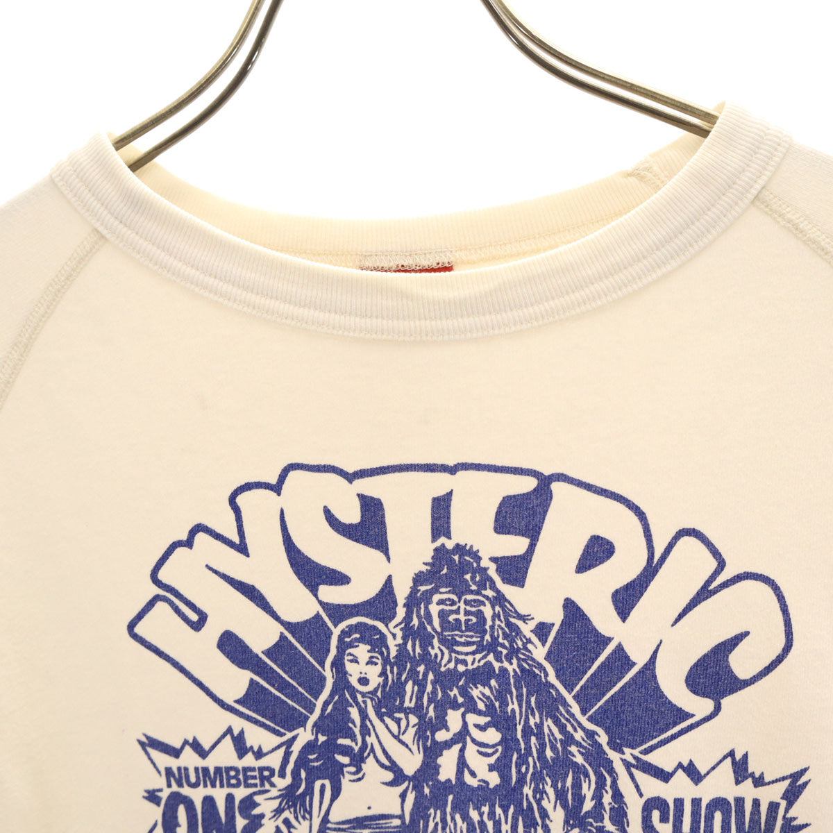HYSTERIC GLAMOUR ヒステリックグラマー 日本製 半袖 スウェット Tシャツ FREE アイボリー レディース