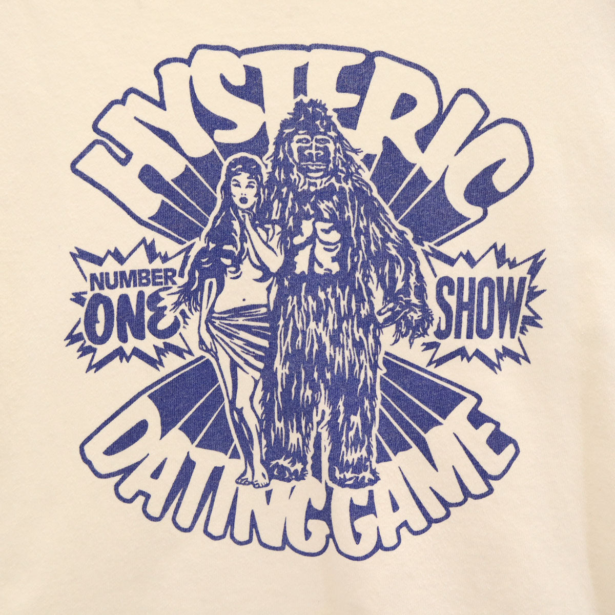 HYSTERIC GLAMOUR ヒステリックグラマー 日本製 半袖 スウェット Tシャツ FREE アイボリー レディース
