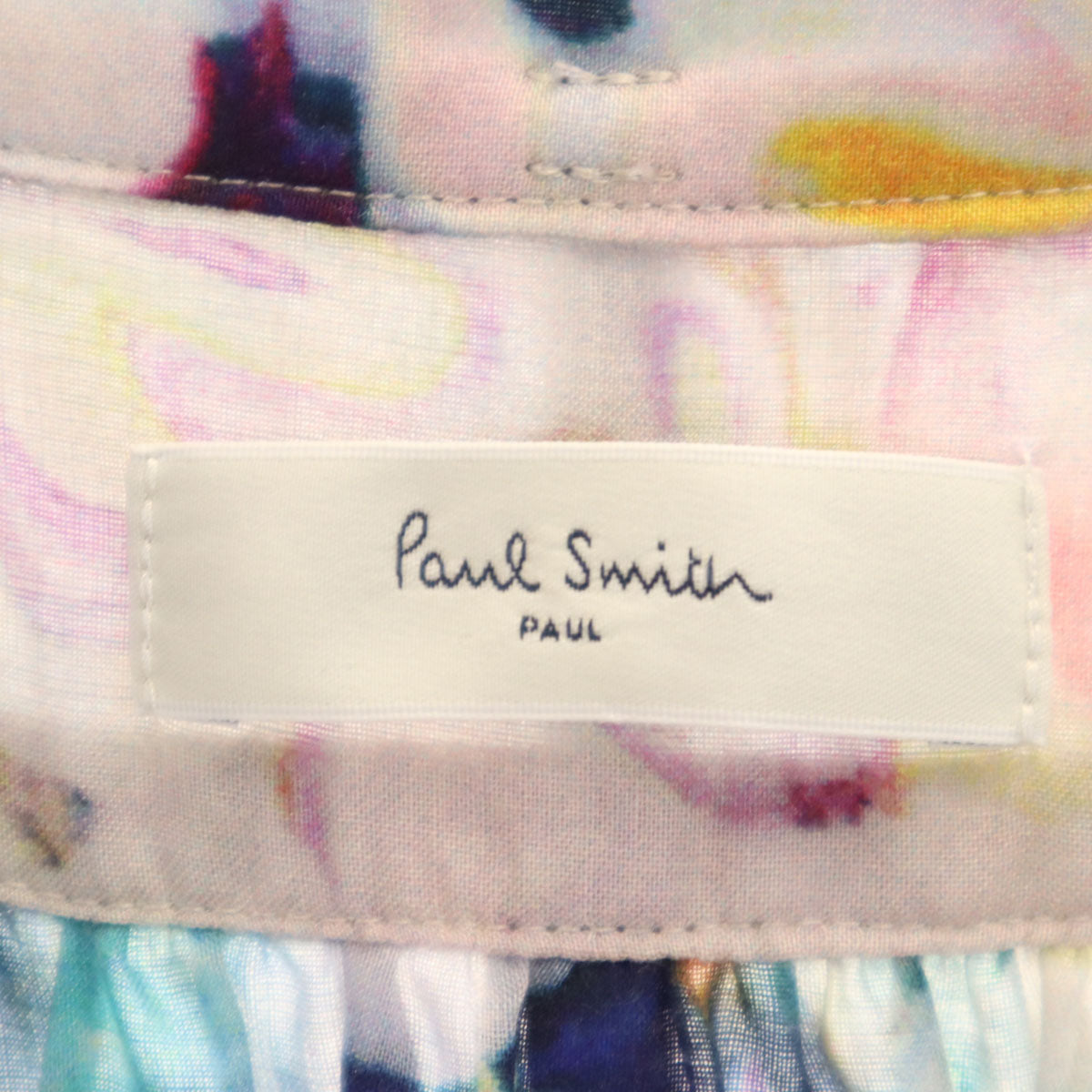 Paul Smith ポールスミス 総柄 ノースリーブ ワンピース 40 グレージュ レディース