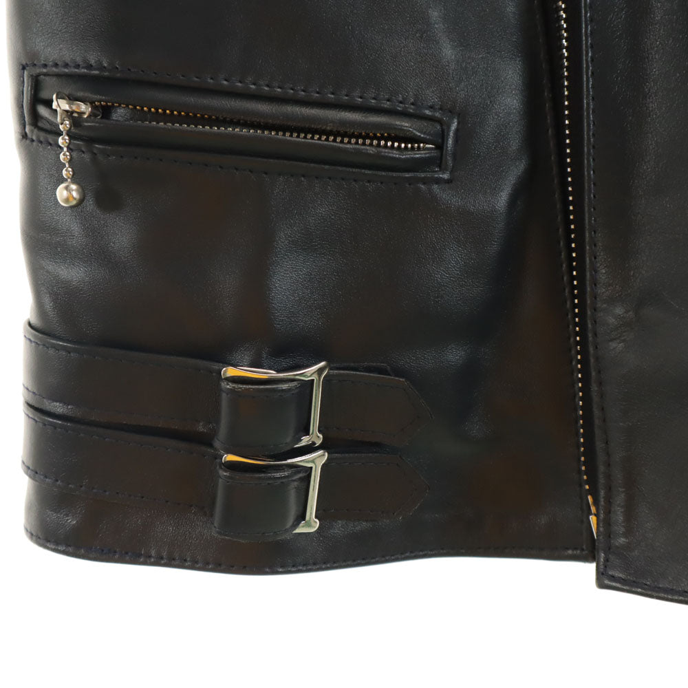 Lewis Leathers ルイスレザー ライトニング391 イングランド製 ダブルライダースジャケット 36 ネイビー Lightning#391 メンズ