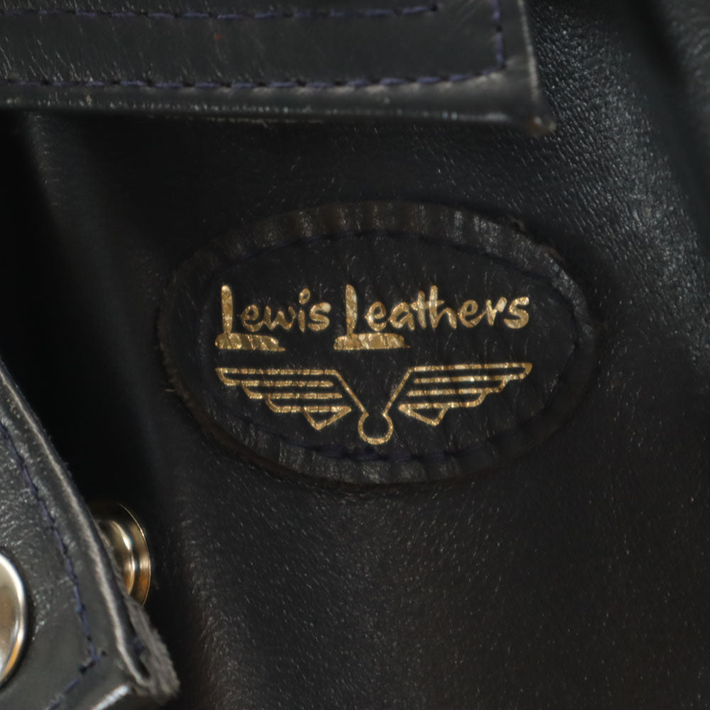 Lewis Leathers ルイスレザー ライトニング391 イングランド製 ダブルライダースジャケット 36 ネイビー Lightning#391 メンズ