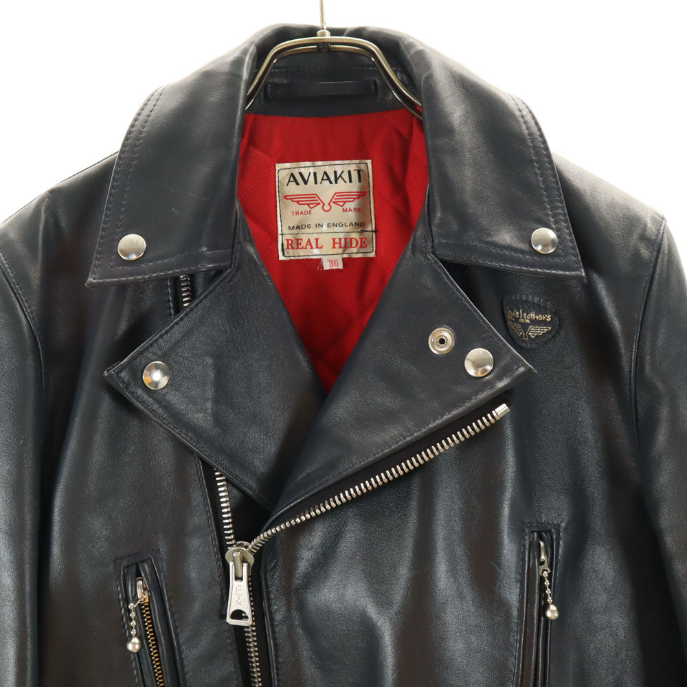 Lewis Leathers ルイスレザー ライトニング391 イングランド製 ダブルライダースジャケット 36 ネイビー Lightning#391 メンズ
