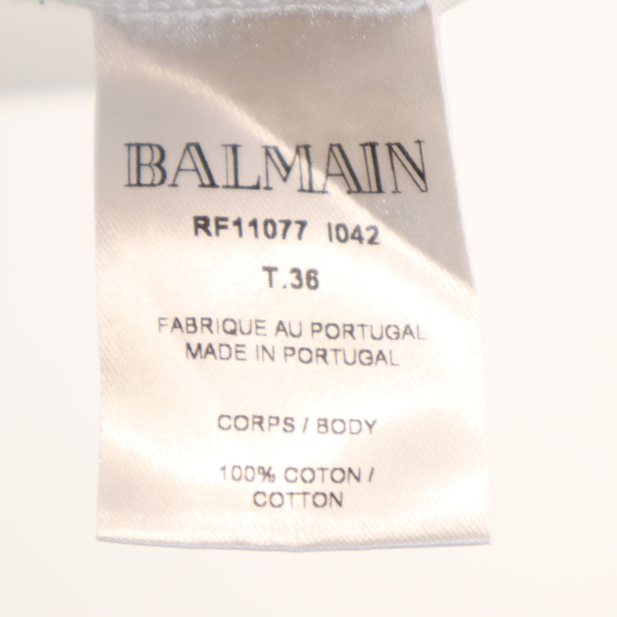 BALMAIN バルマン 半袖 Tシャツ 36 ホワイト レディース