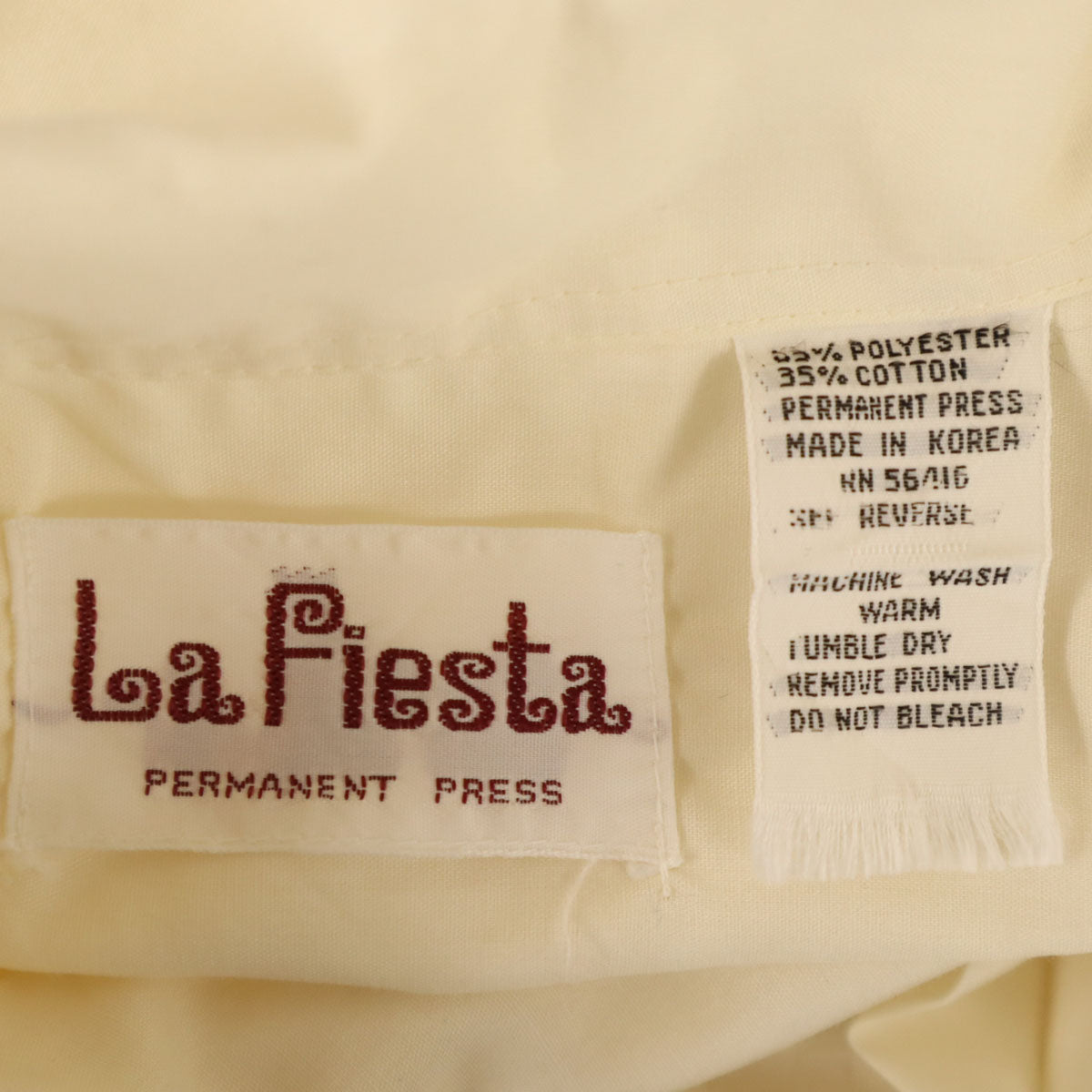 La Fiesta 90s オールド 半袖 キューバシャツ 生成り メンズ