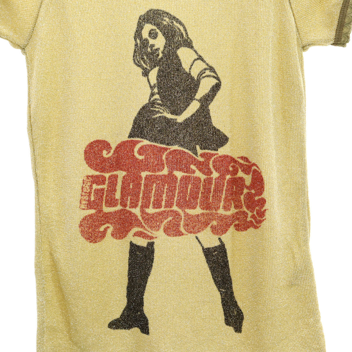 HYSTERIC GLAMOUR ヒステリックグラマー 半袖 ラメ ニット FREE ゴールド レディース