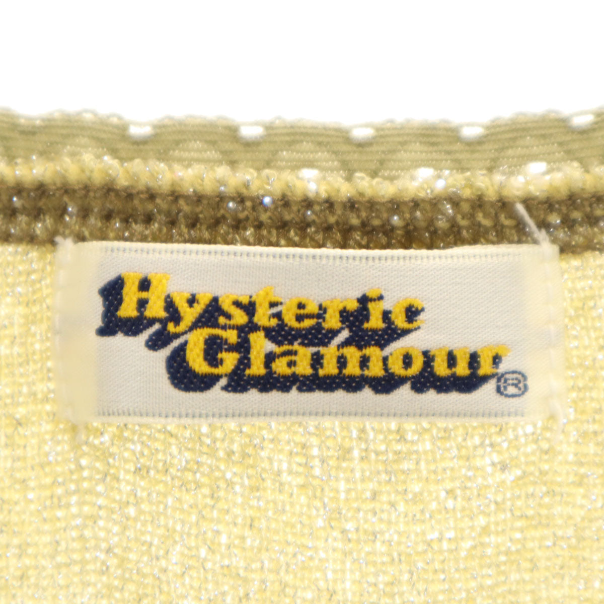 HYSTERIC GLAMOUR ヒステリックグラマー 半袖 ラメ ニット FREE ゴールド レディース