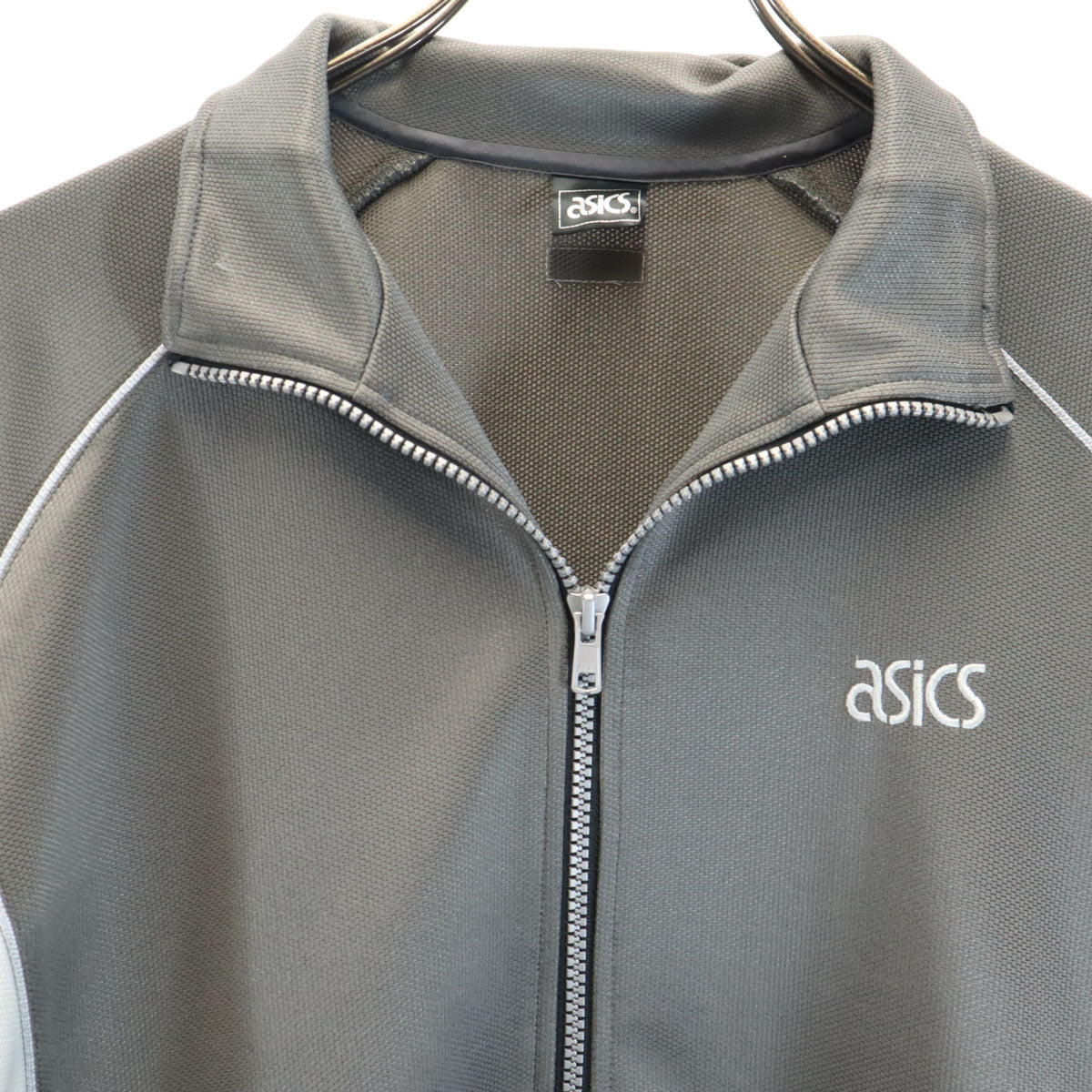 asics アシックス トレーニング ジャージジャケット 上下 セットアップ M グレー メンズ
