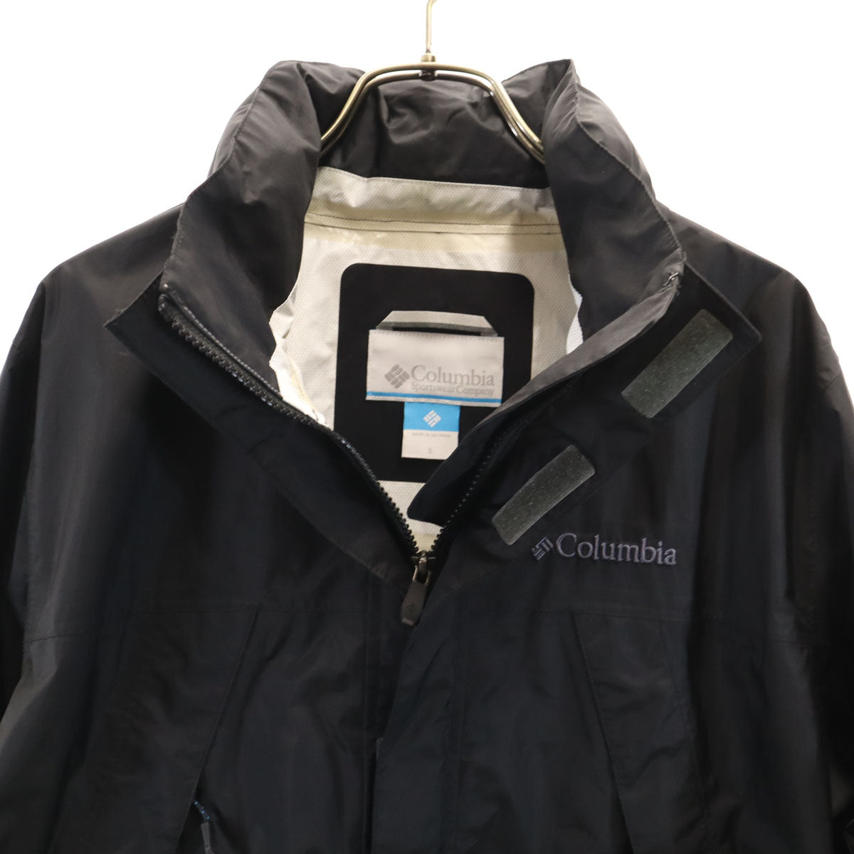 Columbia コロンビア レインジャケット S ブラック 収納袋付き アウトドア メンズ