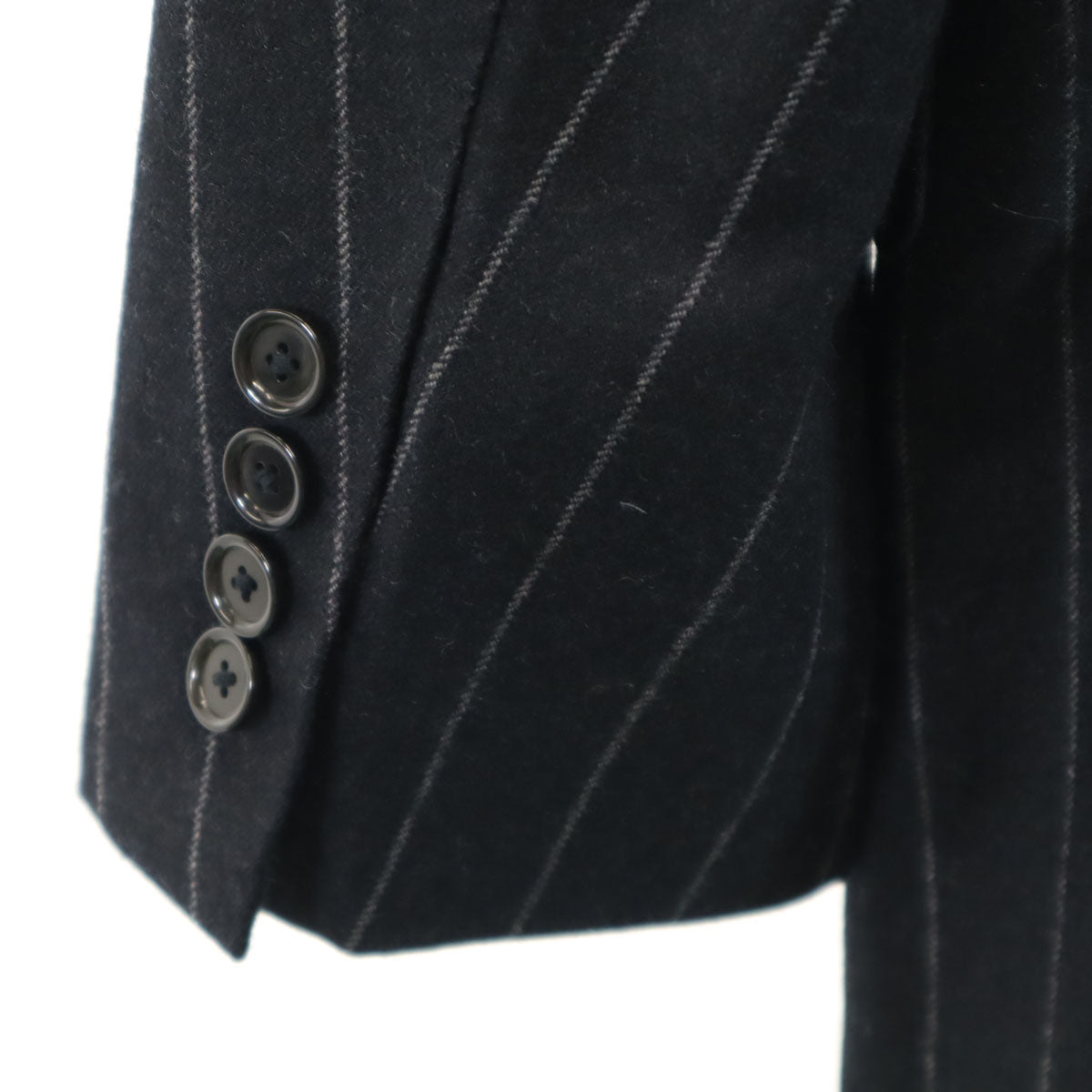 UNITED ARROWS ユナイテッドアローズ ソブリン ウール100% ストライプ柄 スーツ 上下 セットアップ 42 黒系 SOVEREIGN メンズ