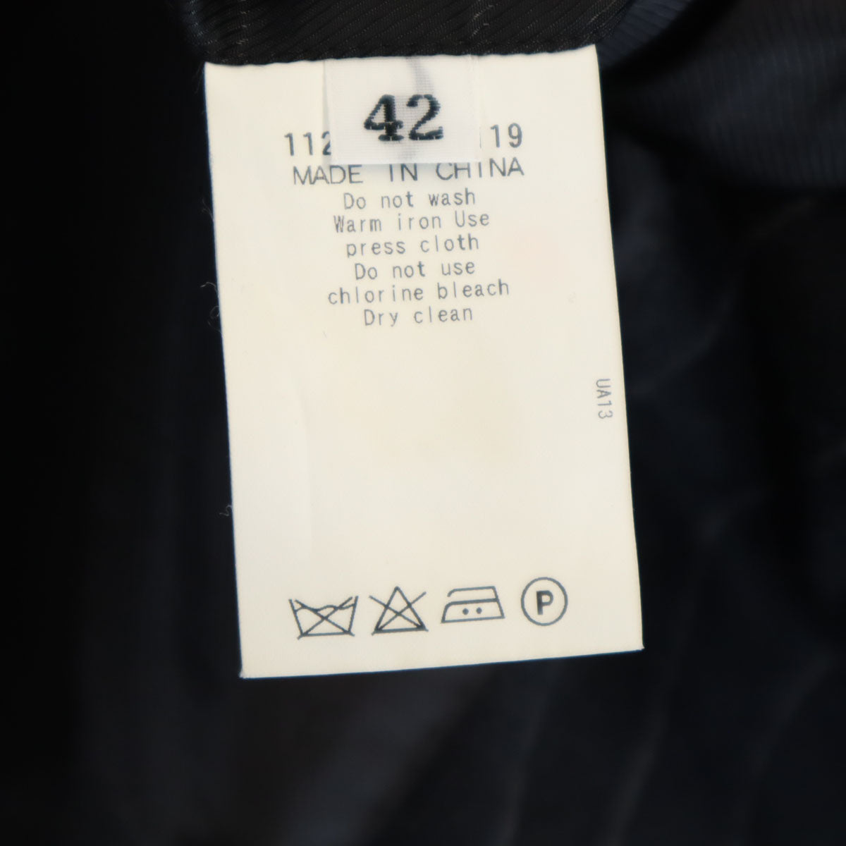 UNITED ARROWS ユナイテッドアローズ ソブリン ウール100% ストライプ柄 スーツ 上下 セットアップ 42 黒系 SOVEREIGN メンズ